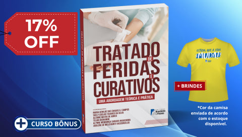 LIVRO: Tratado de Feridas e Curativos + Curso Bônus de Atualização com Certificado de 120 horas